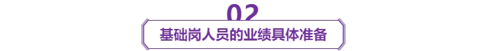 基礎(chǔ)崗人員的業(yè)績具體準(zhǔn)備