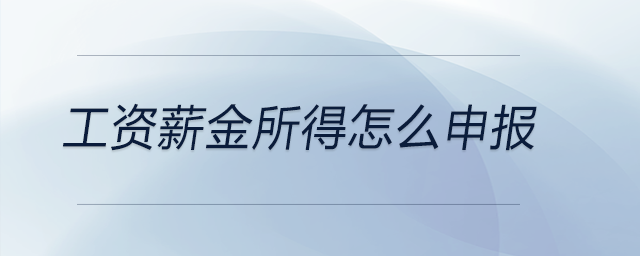 工資薪金所得怎么申報 工資薪金所得怎么申報