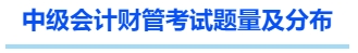 中級會計財管考試題量及分布