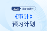 抓住備考主線，遠離無效預(yù)習(xí)！25年注會《審計》預(yù)習(xí)計劃打卡
