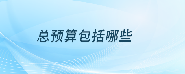總預(yù)算包括哪些