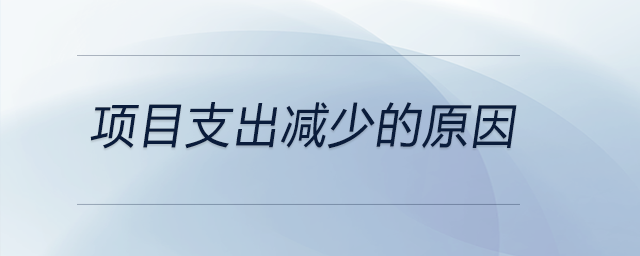 項(xiàng)目支出減少的原因