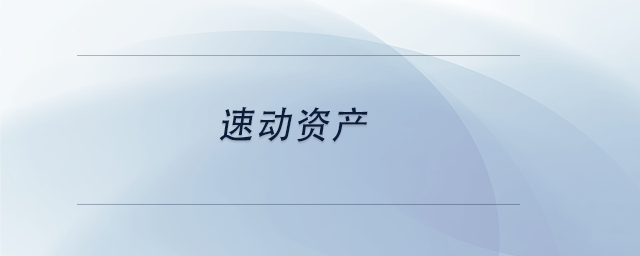 中級會計(jì)速動(dòng)資產(chǎn) 中級會計(jì)速動(dòng)資產(chǎn)