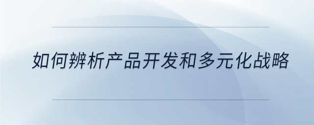 如何辨析產(chǎn)品開(kāi)發(fā)和多元化戰(zhàn)略