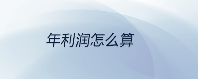 年利潤(rùn)怎么算 年利潤(rùn)怎么算