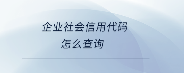 企業(yè)社會信用代碼怎么查詢 企業(yè)社會信用代碼怎么查詢
