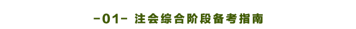 注會綜合備考指南