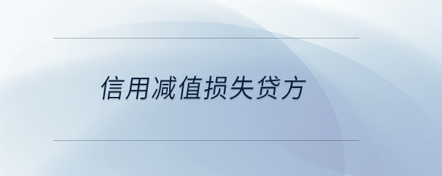 信用減值損失貸方 信用減值損失貸方