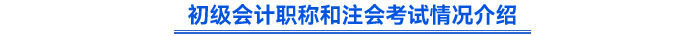 初級會計(jì)職稱和注會考試情況介紹
