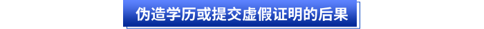 偽造學歷或提交虛假證明的后果