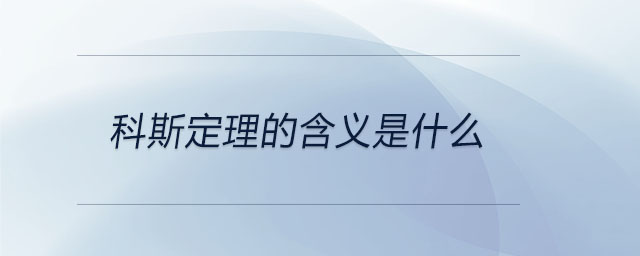 科斯定理的含義是什么