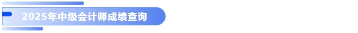 2025年中級(jí)會(huì)計(jì)成績(jī)查詢