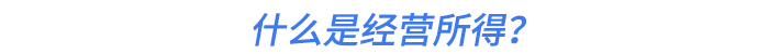 什么是經(jīng)營所得？