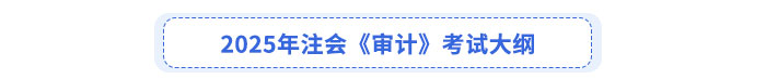2025年注會(huì)《審計(jì)》考試大綱