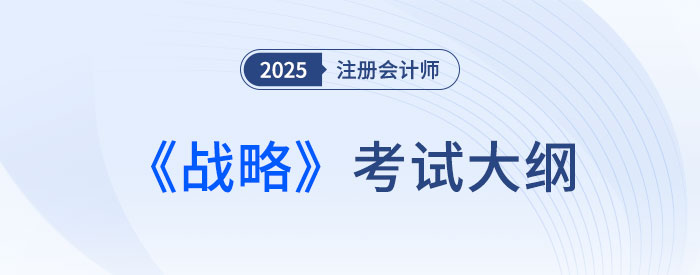 2025年注會戰(zhàn)略考試大綱已公布！快來下載！