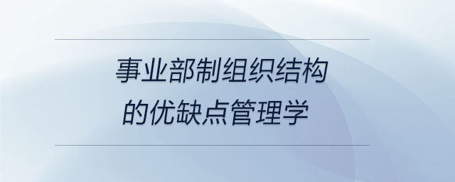 事業(yè)部制組織結(jié)構(gòu)的優(yōu)缺點(diǎn)管理學(xué)