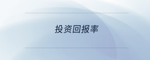 投資回報(bào)率