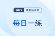2025年注冊(cè)會(huì)計(jì)師考試每日一練匯總12.31