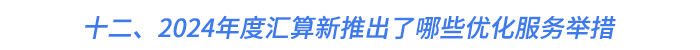 十二、2024年度匯算新推出了哪些優(yōu)化服務(wù)舉措