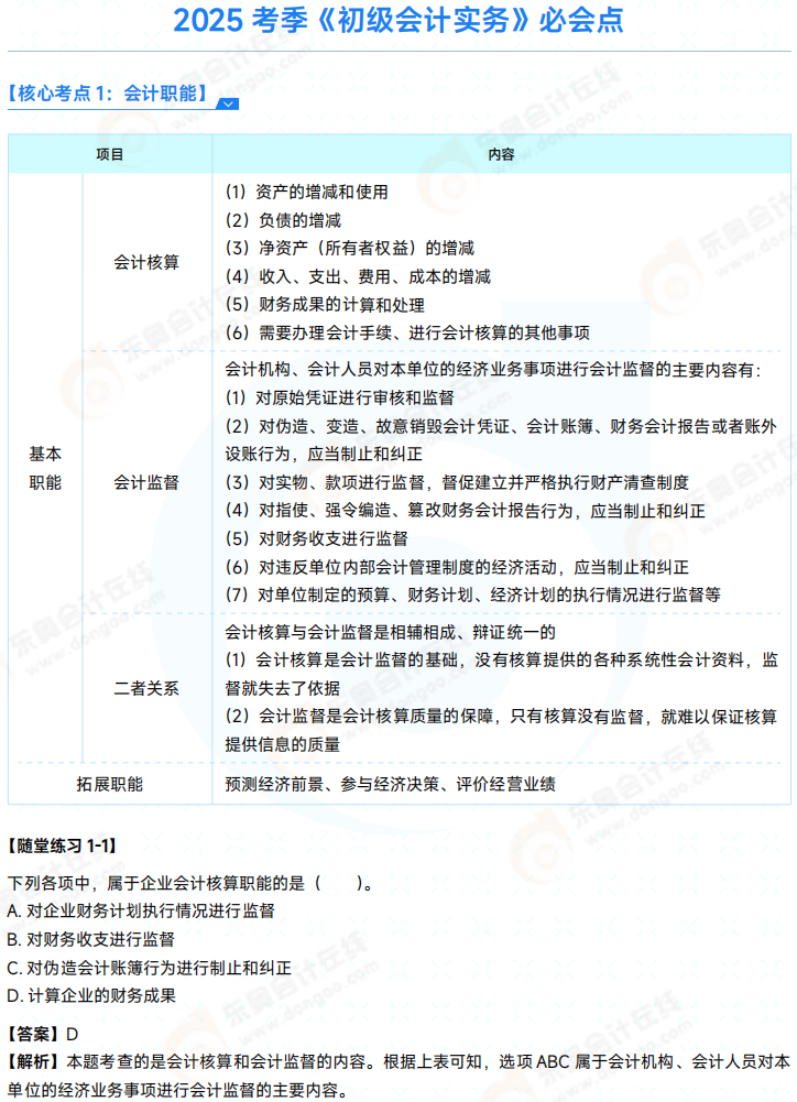 2025年《初級會計實務(wù)》必會點 01