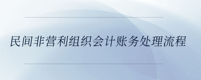 民間非營利組織會計賬務(wù)處理流程