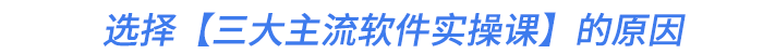 選擇【三大主流軟件實(shí)操課】的原因