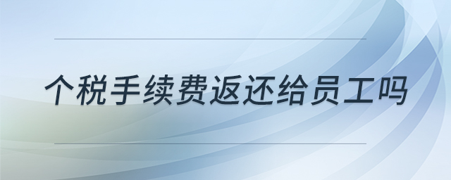個稅手續(xù)費(fèi)返還給員工嗎