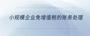 小規(guī)模企業(yè)免增值稅的賬務處理