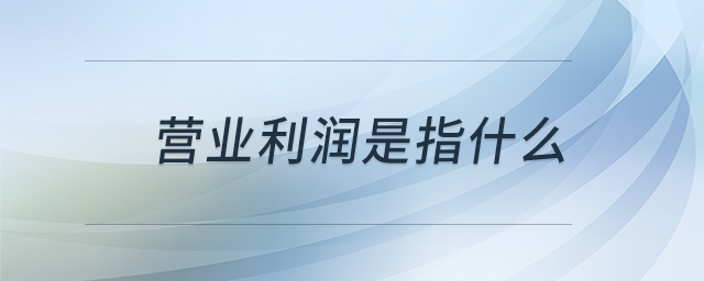 營(yíng)業(yè)利潤(rùn)是指什么