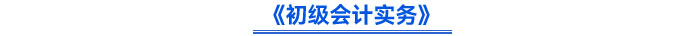 《初級會計實務(wù)》
