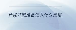  計(jì)提壞賬準(zhǔn)備記入什么費(fèi)用