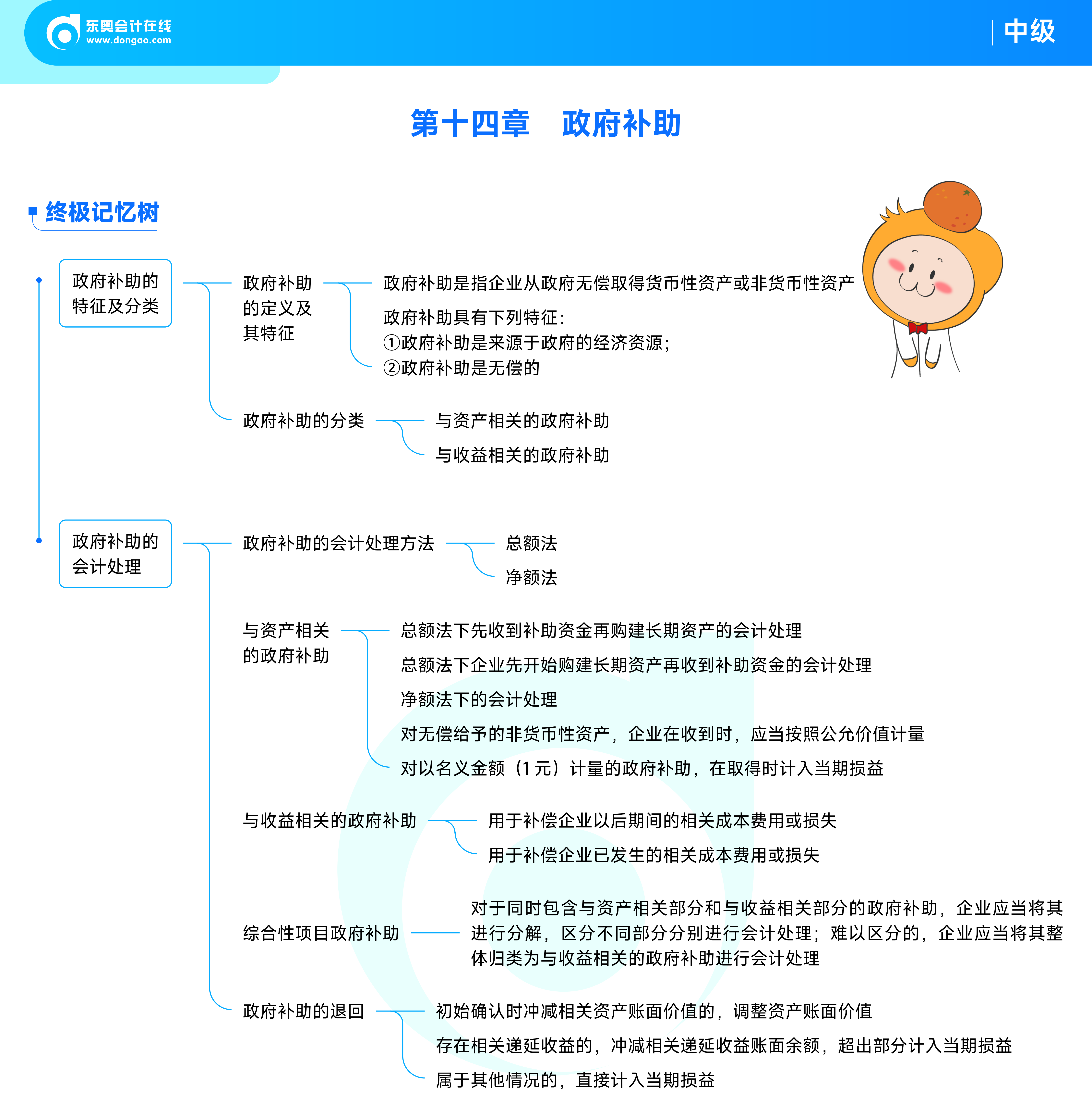《中級會計實務(wù)》思維導(dǎo)圖14政府補助