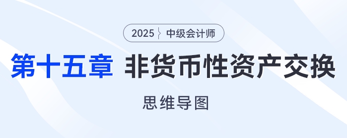 2025年中級(jí)會(huì)計(jì)實(shí)務(wù)思維導(dǎo)圖——第十五章：非貨幣性資產(chǎn)交換