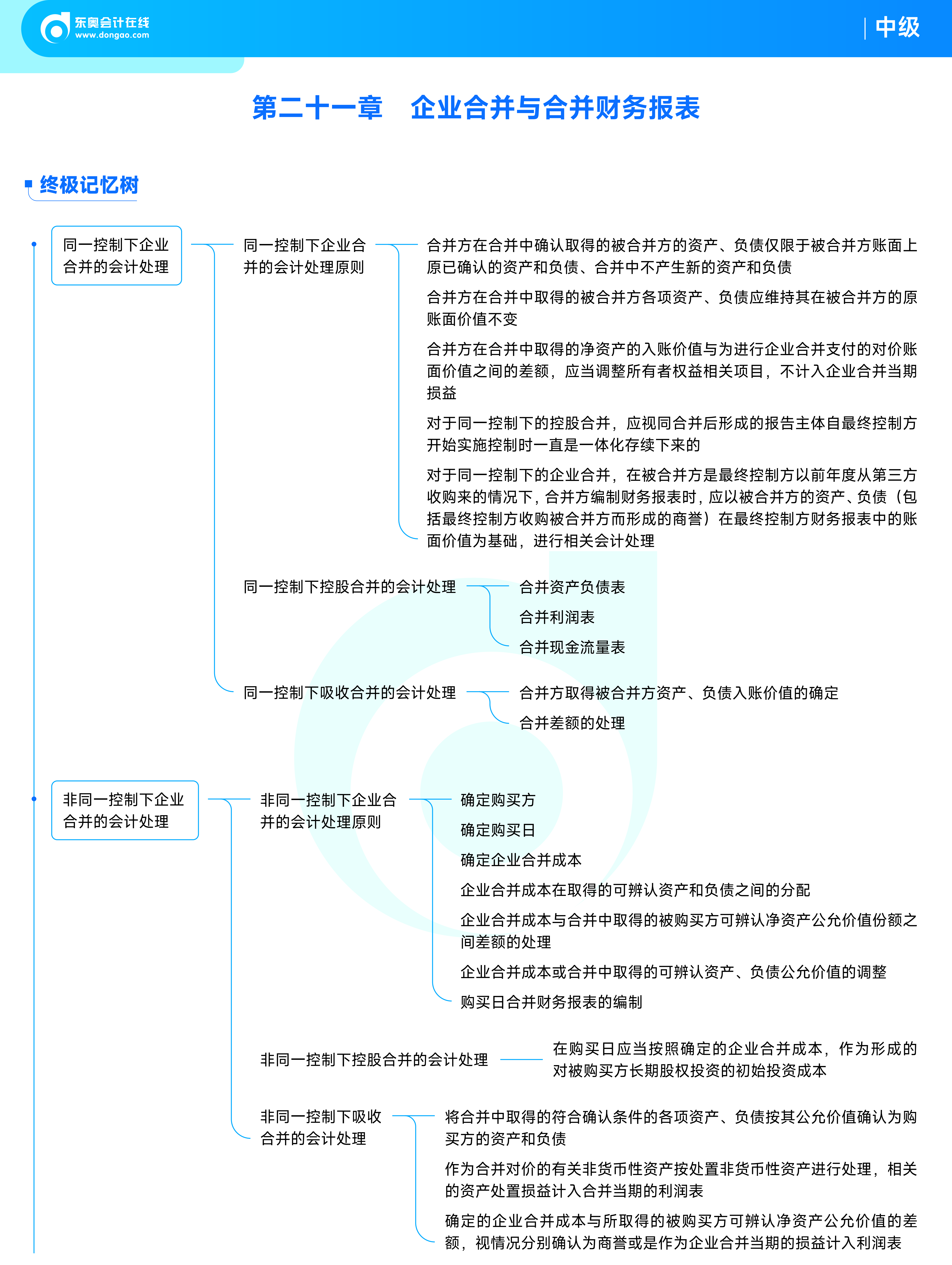 《中級會計實務(wù)》思維導(dǎo)圖_企業(yè)合并與合并財務(wù)報表