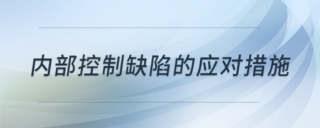 內(nèi)部控制缺陷的應(yīng)對措施