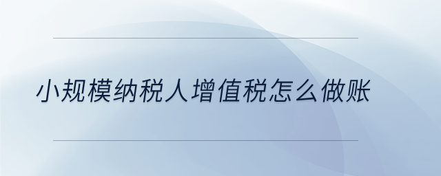 小規(guī)模納稅人增值稅怎么做賬 小規(guī)模納稅人增值稅怎么做賬