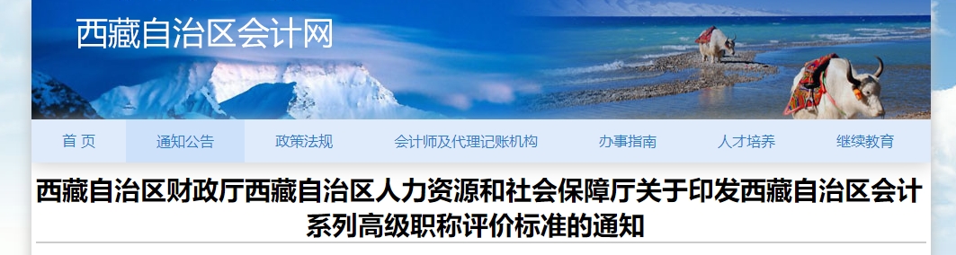 關(guān)于印發(fā)西藏高級會計師職稱評價標(biāo)準(zhǔn)的通知