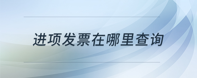 進項發(fā)票在哪里查詢 進項發(fā)票在哪里查詢