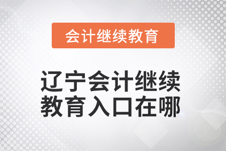 2025年遼寧會(huì)計(jì)人員繼續(xù)教育入口在哪？