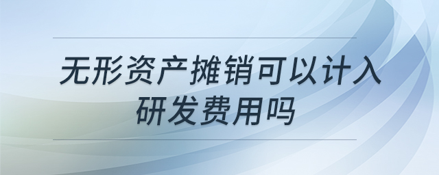 無形資產攤銷可以計入研發(fā)費用嗎 無形資產攤銷可以計入研發(fā)費用嗎
