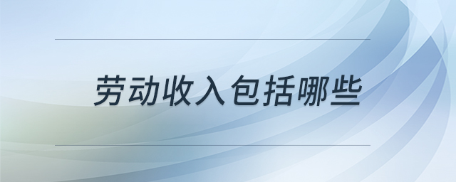 勞動收入包括哪些