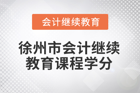 2025年徐州市會(huì)計(jì)繼續(xù)教育課程學(xué)分 2025年徐州市會(huì)計(jì)繼續(xù)教育課程學(xué)分
