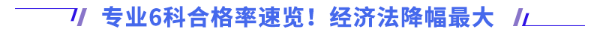 專業(yè)6科合格率速覽！經(jīng)濟法降幅最大