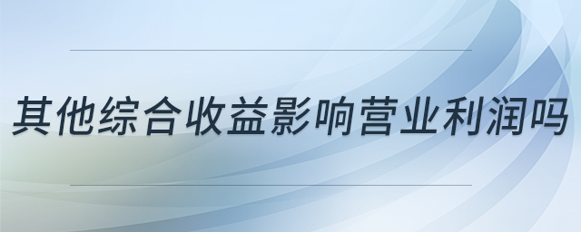 其他綜合收益影響營(yíng)業(yè)利潤(rùn)嗎