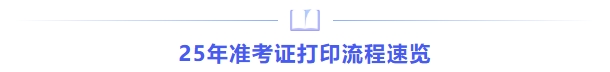 25年準考證打印流程速覽