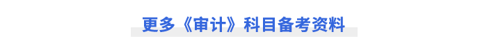更多《審計》科目備考資料
