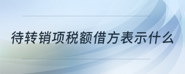 待轉銷項稅額借方表示什么 待轉銷項稅額借方表示什么