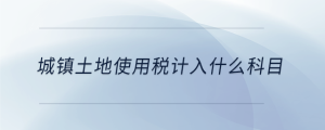 城鎮(zhèn)土地使用稅計入什么科目