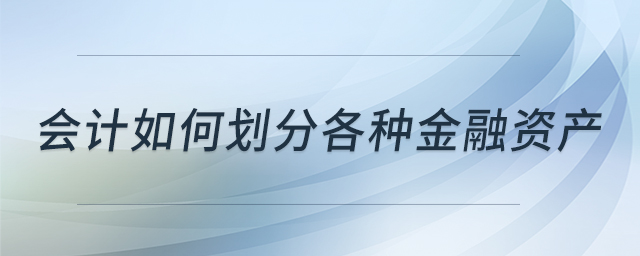 會計如何劃分各種金融資產(chǎn) 會計如何劃分各種金融資產(chǎn)