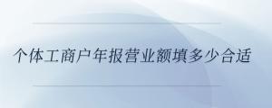 個體工商戶年報營業(yè)額填多少合適